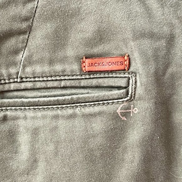 Jack & Jones Bowie Flat Front Chino Shorts Nautical Theme Green Size XL (36/38) - Picture 5 of 10